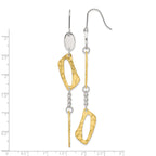 Sophia Jewelers Gold-Tone Stainless Steel Square Link Dangle Earrings