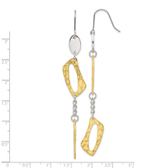 Sophia Jewelers Gold-Tone Stainless Steel Square Link Dangle Earrings