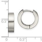 Sophia Jewelers Unisex Stainless Steel 4mm Hinged Hoop Earrings