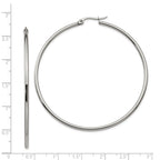 Sophia Jewelers Polished Stainless Steel Hoop Earrings Gift Ready