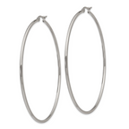 Sophia Jewelers Women's Polished Stainless Steel 70mm Hoop Earrings Gift Ready