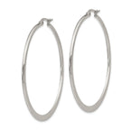 Polished 50mm Hoop Earrings in Stainless Steel