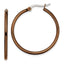 Chisel Stainless Steel Polished Brown IP-plated 32mm Diameter 2mm Hoop Earrings