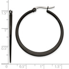 Black IP-Plated Hoop Earrings in Stainless Steel