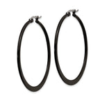 Black IP-Plated Hoop Earrings in Stainless Steel, 43mm