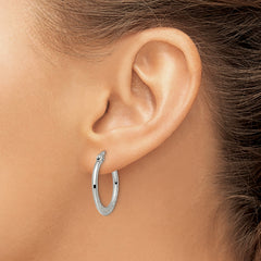 Sophia Jewelers Stainless Steel Women's Textured Hoop Earrings Gift Ready