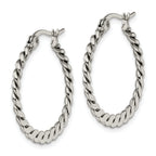 Sophia Jewelers Stainless Steel Braided Hoop Earrings Gift Ready