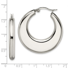 Sophia Jewelers Stainless Steel Polished Hoop Earrings Gift Ready