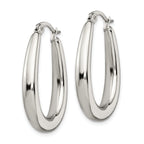 Teardrop Hoop Earrings in Stainless Steel