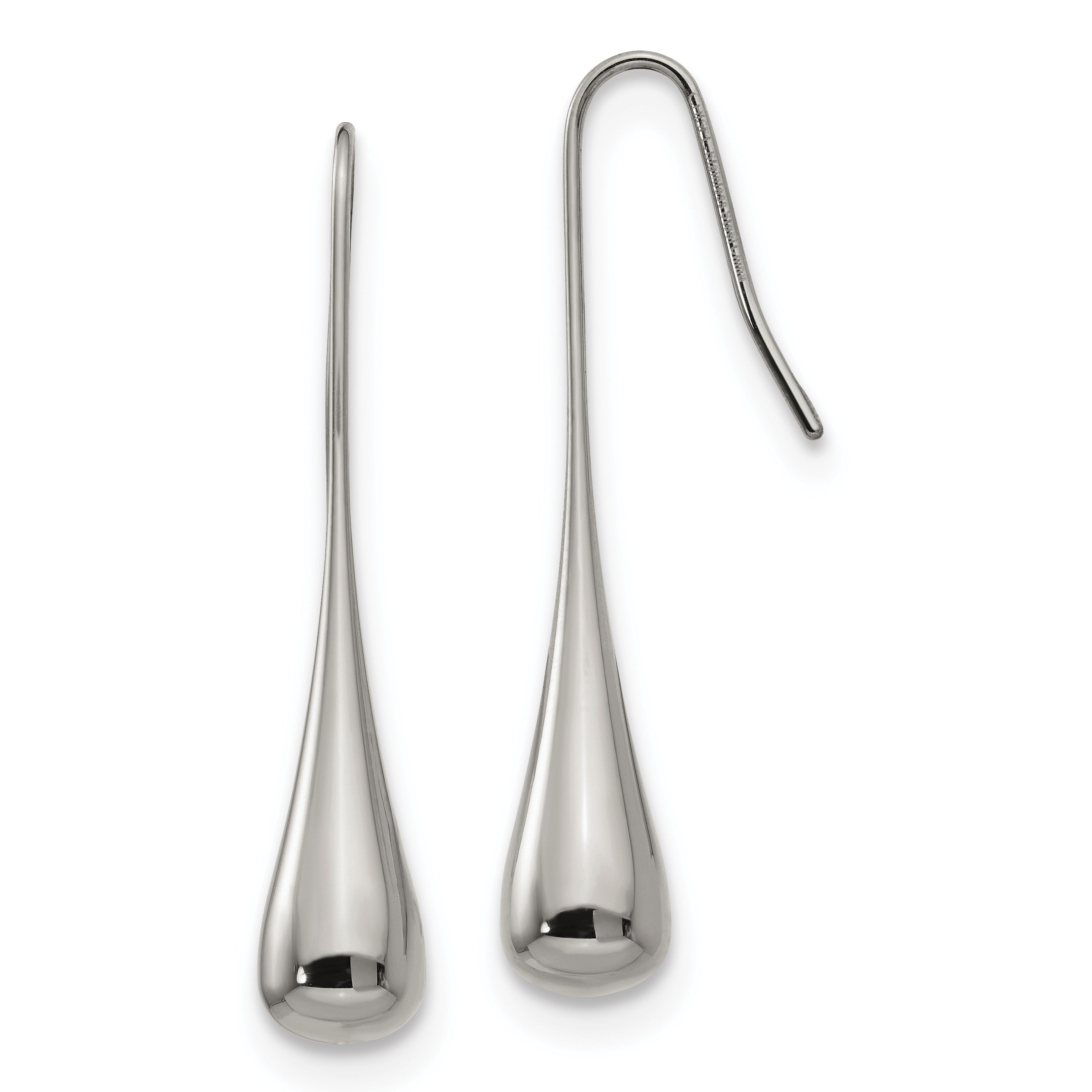 Chisel Stainless Steel Polished Shepherd Hook Earrings Main image