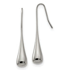 Chisel Stainless Steel Polished Shepherd Hook Earrings