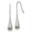 Chisel Stainless Steel Polished Shepherd Hook Earrings