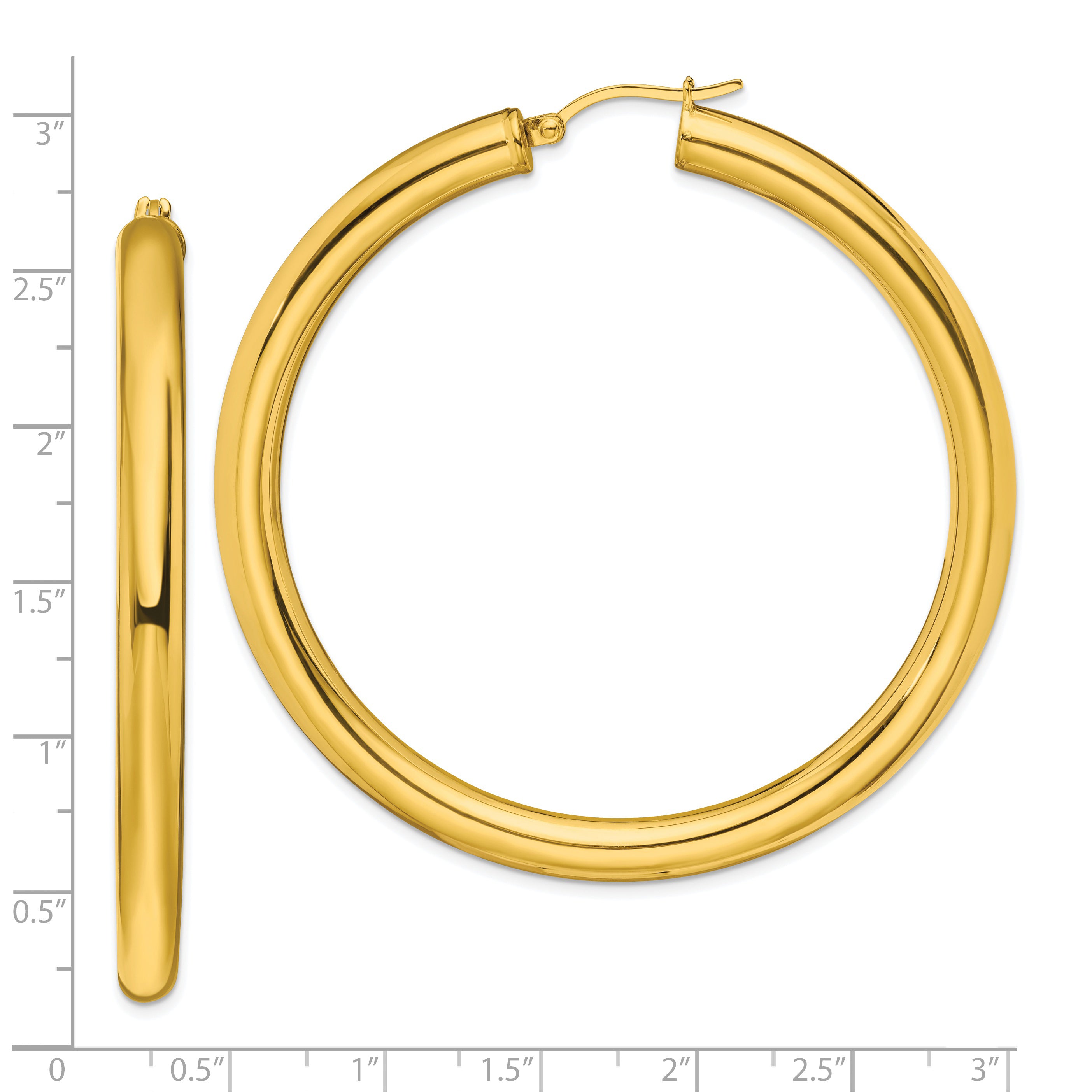 Sophia Jewelers Gold-Tone Stainless Steel Polished Hoop Earrings Gift Ready