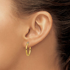 Sophia Jewelers Stainless Steel Gold Tone Hoop Earrings Polished Gift Ready