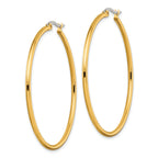 Polished Hoop Earrings in Gold-Tone Stainless Steel, 48mm