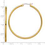Polished Hoop Earrings in Gold-Tone Stainless Steel, 48mm