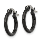 Black IP-Plated Hoop Earrings in Stainless Steel