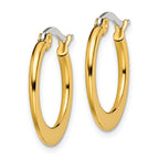 Tapered Hoop Earrings in Gold-Tone Stainless Steel, 19mm