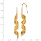 Stainless Steel Gold-Plated Swirl Dangle Earrings Gift Ready