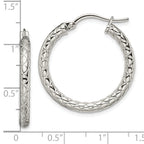 Sophia Jewelers Polished Stainless Steel Crisscross Hoop Earrings Gift Ready