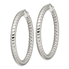 Sophia Jewelers Stainless Steel Polished Hollow Hoop Earrings