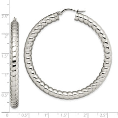 Sophia Jewelers Stainless Steel Polished Hollow Hoop Earrings