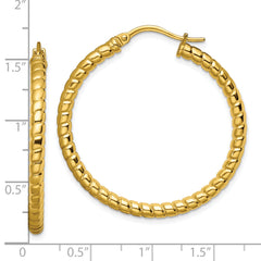Sophia Jewelers Stainless Steel Yellow IP-Plated Polished Hoop Earrings