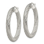 Sophia Jewelers Stainless Steel Twisted Hollow Hoop Earrings Gift Ready