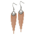 Sophia Jewelers Rose IP-Plated Stainless Steel Multi Chain Dangle Earrings