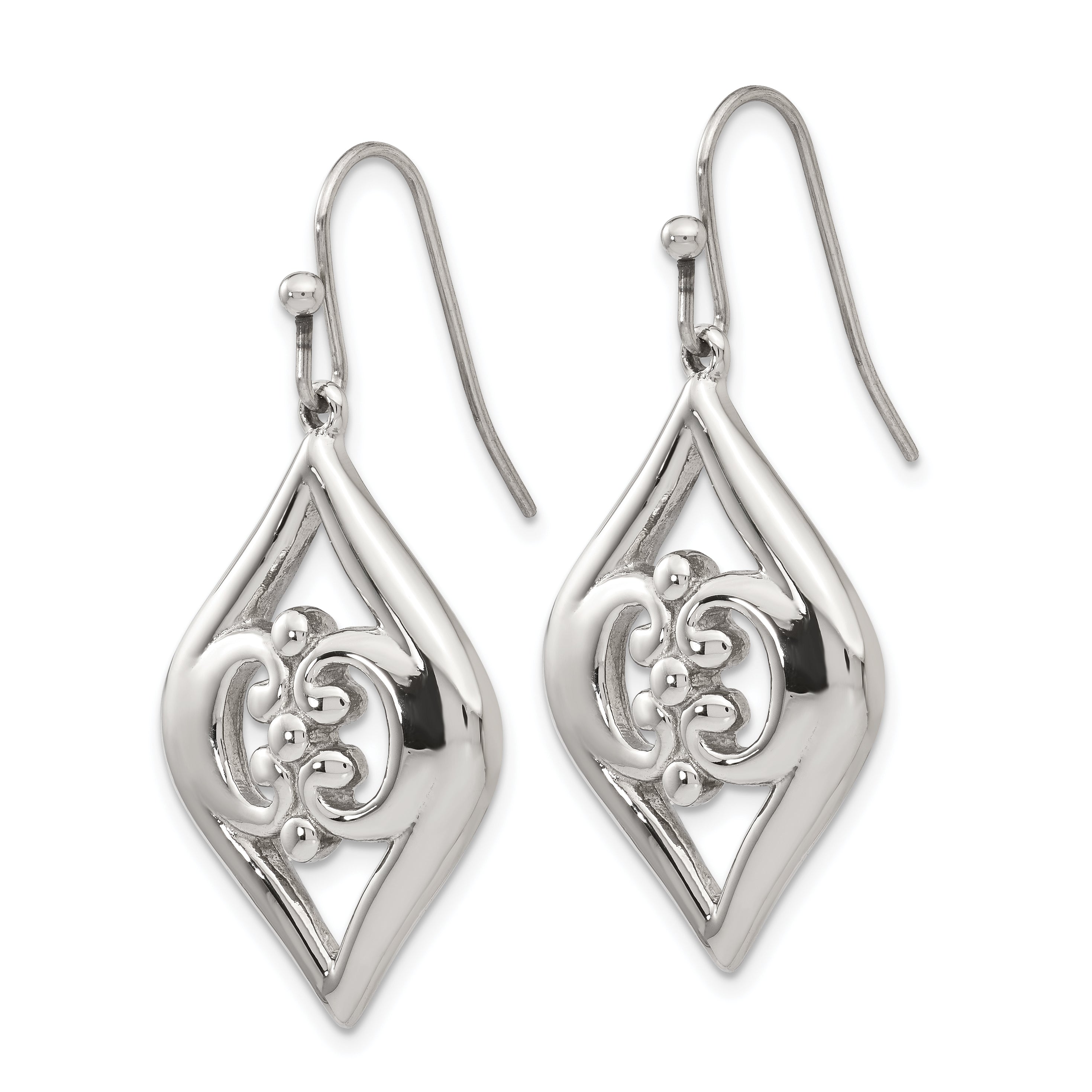 Sophia Jewelers Stainless Steel Polished Dangle Earrings for Women