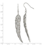 Sophia Jewelers Stainless Steel Polished Dangle Earrings with CZ Elegance