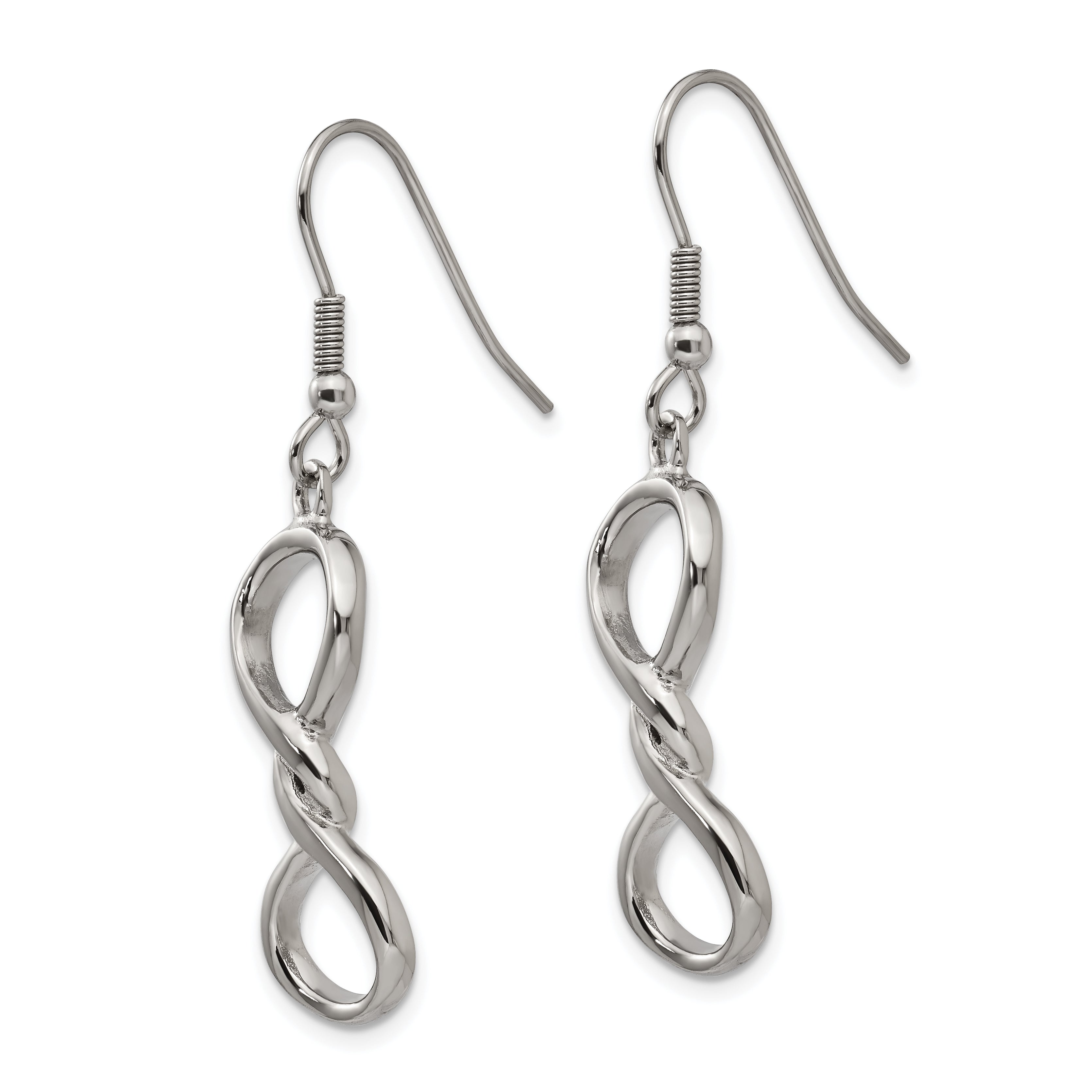 Sophia Jewelers Stainless Steel Infinity Dangle Earrings Gift Ready
