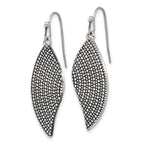 Sophia Jewelers Stainless Steel Wing Earrings with Polished & Antiqued Finish