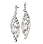 Marquise CZ Dangle Earrings in Stainless Steel
