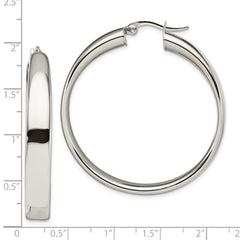 Sophia Jewelers Women's Polished Stainless Steel Hoop Earrings Gift Ready