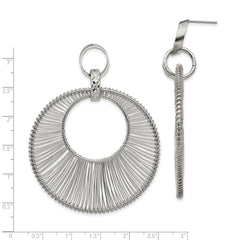 Polished Stainless Steel Dangle Earrings for Women by Sophia Jewelers