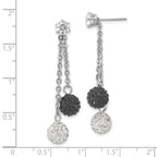 Sophia Jewelers Stainless Steel Crystal Dangle Earrings Elegant Multi-Color Design