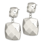 Sophia Jewelers Stainless Steel Polished Square Dangle Earrings for Women