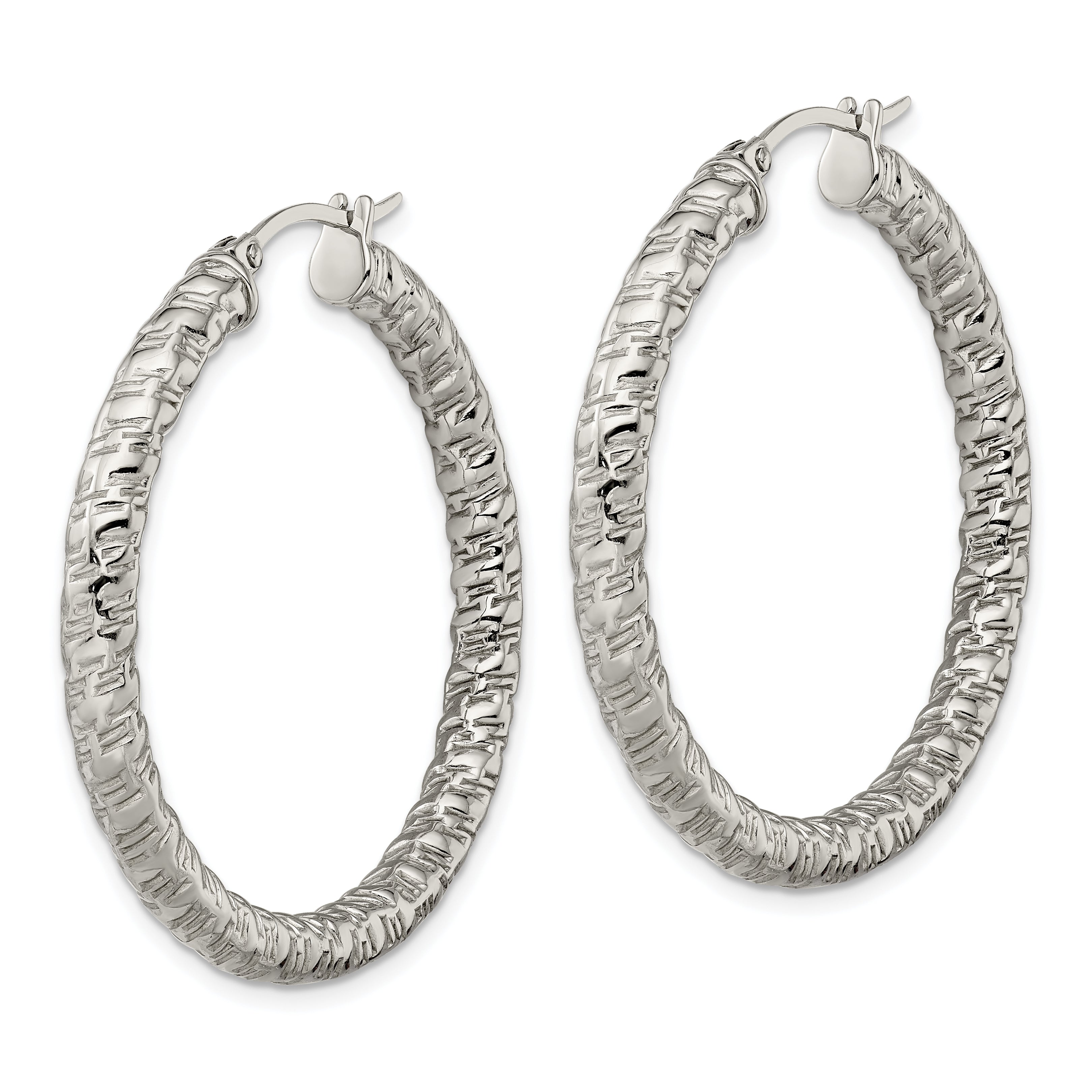 Sophia Jewelers Stainless Steel Polished Hoop Earrings Gift Ready