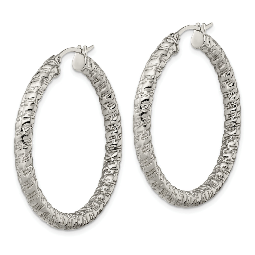 Sophia Jewelers Stainless Steel Polished Hoop Earrings Gift Ready