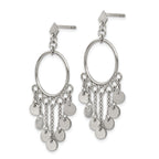 Polished Post Dangle Earrings in Stainless Steel