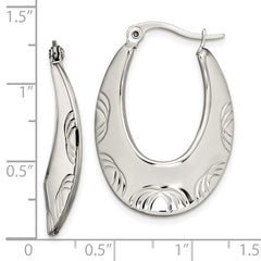 Sophia Jewelers Stainless Steel Polished Creole Hoop Earrings Gift Ready