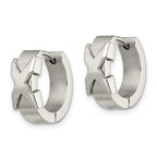 Sophia Jewelers Stainless Steel Polished Hoop Earrings in Gift Pouch