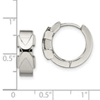 Sophia Jewelers Stainless Steel Polished Hoop Earrings in Gift Pouch
