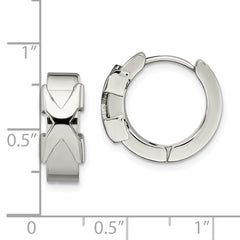 Sophia Jewelers Stainless Steel Polished Hoop Earrings in Gift Pouch