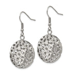 Puffed Cut-Out Drop Earrings in Stainless Steel