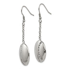 CZ Dangle Drop Earrings in Stainless Steel