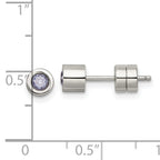 Sophia Jewelers Stainless Steel June Birthstone CZ Stud Earrings Gift Ready