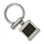 Sophia Jewelers Stainless Steel Men's Key Ring with Black Carbon Fiber
