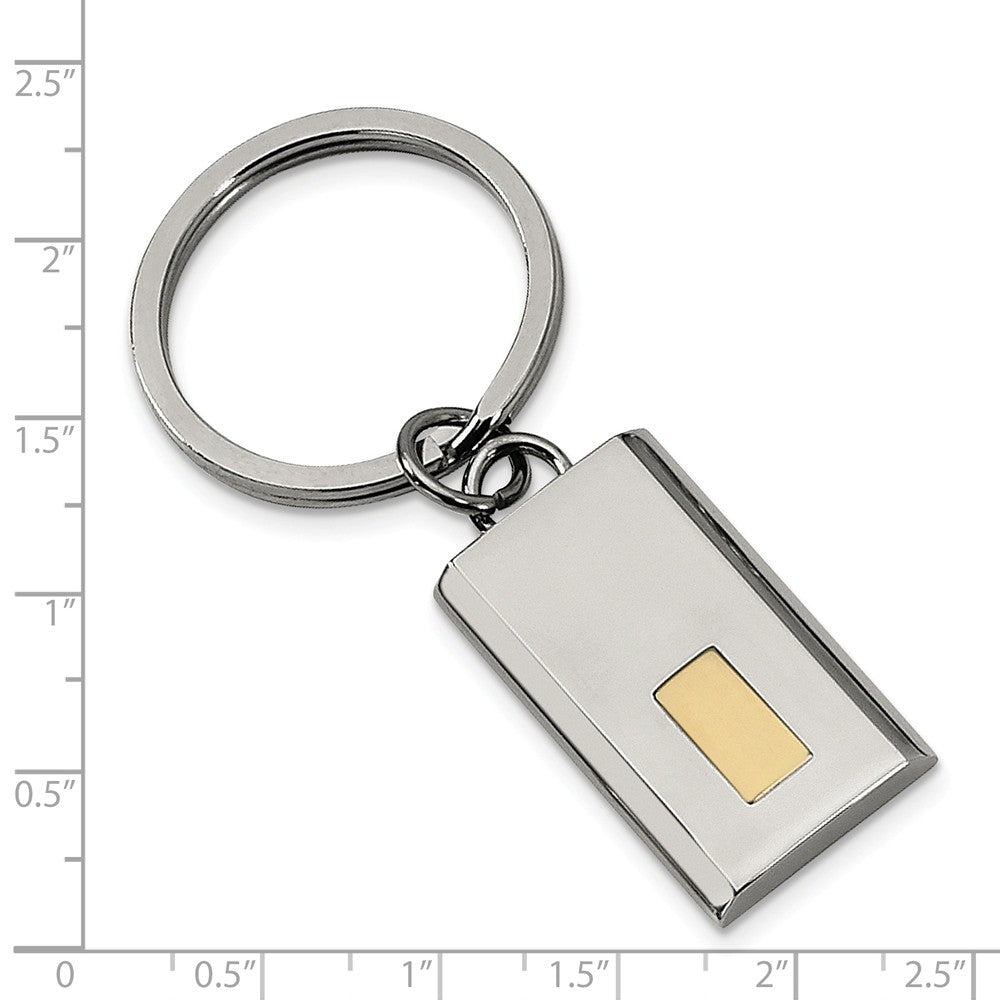 Stainless Steel Polished Yellow IP-plated Key Chain